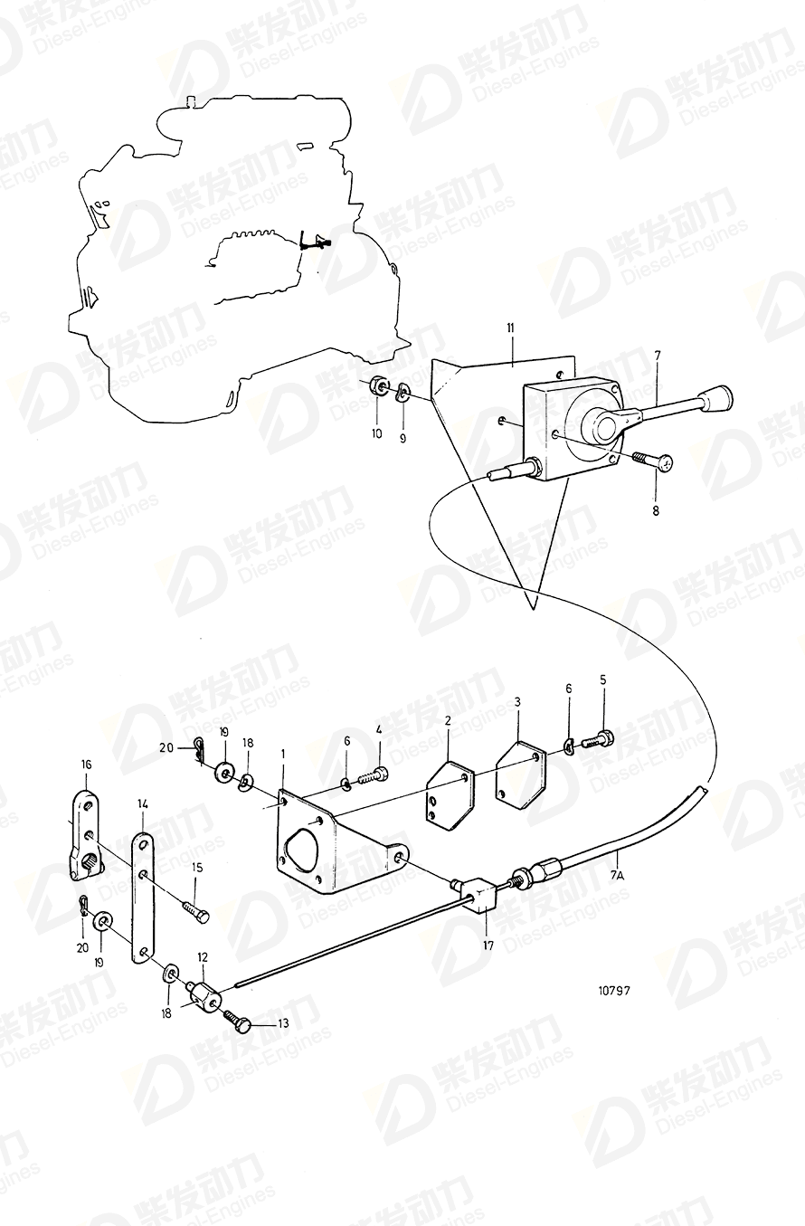 VOLVO Cross recessed screw 956169 Drawing